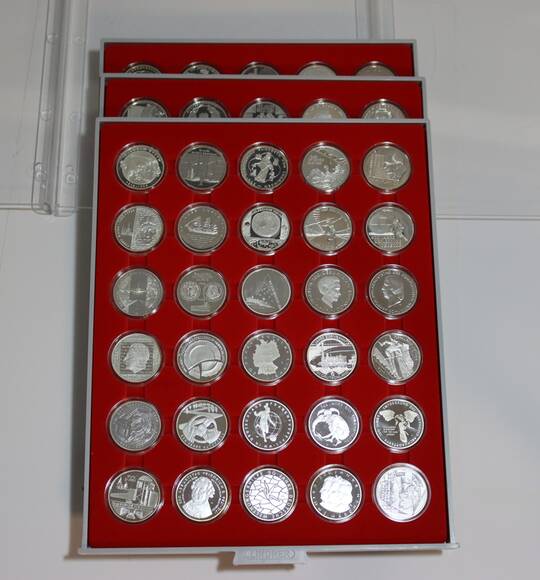 BRD 2002-2015 Silber-Gedenkmünzen 10 Euro 76 Stück komplett in PP