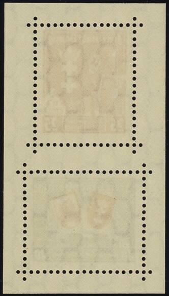 DANZIG 1937 MiNr. 274-275 X Herzstück aus Block 3