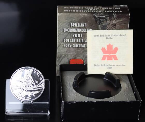 KANADA 1 Dollar Silber 2003 Silberbergwerk in Cobalt/Ontario