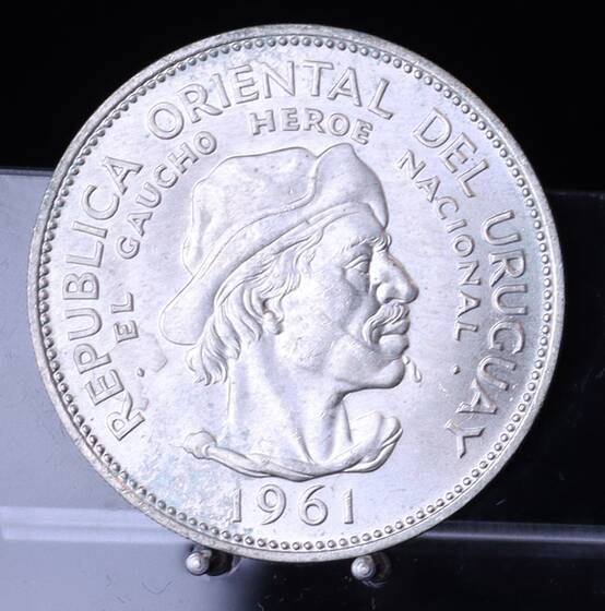 URUGUAY 10 Pesos Silber 1961 150 Jahre Unabhängigkeit