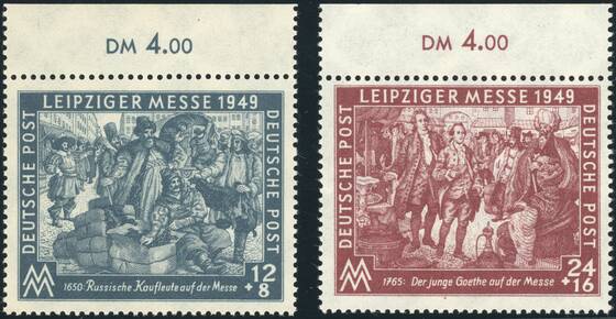 SBZ 1949 MiNr. 240-241 Oberrand