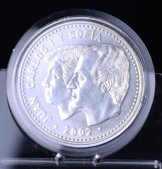 SPANIEN 12 Euro Silber 2002 Spanische Präsidentschaft Europäischer Rat