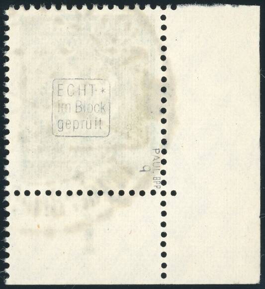 SBZ 1948 MiNr. 211 b Bogenecke unten links