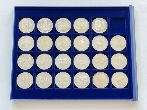 BRD 1987-1997 Silber-Gedenkmünzen 23 x 10 DM komplett