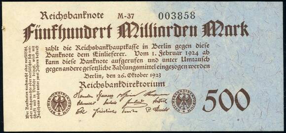 Weimar 500 Mrd. Mark DEU-152 d)