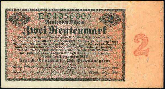 Weimar 2 Rentenmark DEU-200