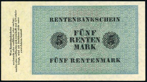 Weimar 5 Rentenmark DEU-201 b)