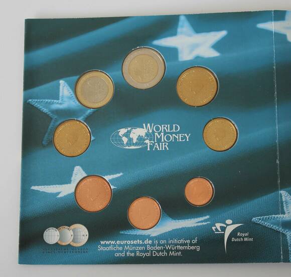 NIEDERLANDE 2004 World Money Fair Basel offizieller Kursmünzsatz