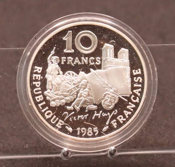 FRANKREICH 10 Francs Feinsilber 1985 Victor Hugo