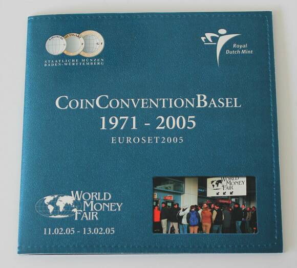 NIEDERLANDE 2005 World Money Fair Basel offizieller Kursmünzsatz