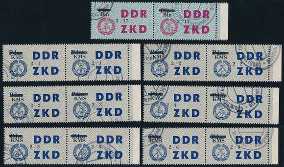  DDR-Dienst MiNr. C 46, C 53 PF I, seltener Plattenfehler