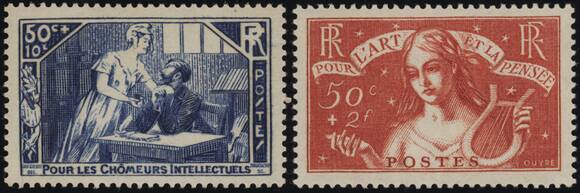 Frankreich 1935 MiNr. 303-304