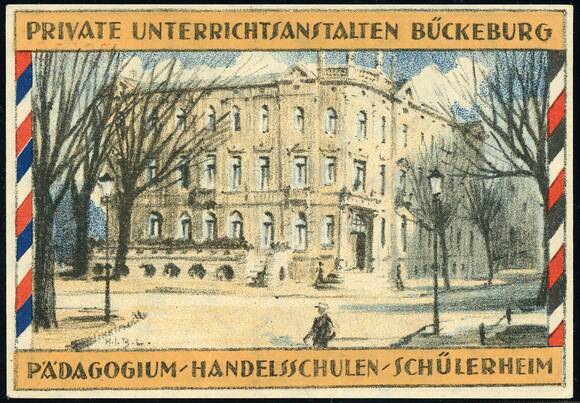 Bückeburg 1921 Private Unterichtsanstalten 191.1 b) 4,5 Mk.