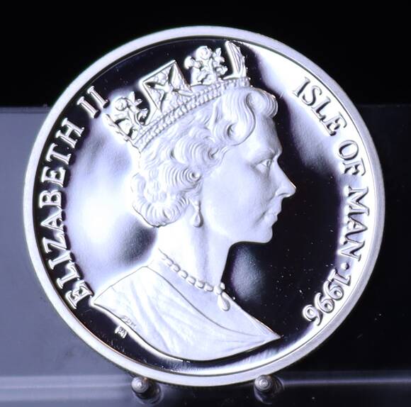 ISLE OF MAN 10 Euro Silber 1996 10 Jahre EG-Mitgliedschaft Spaniens