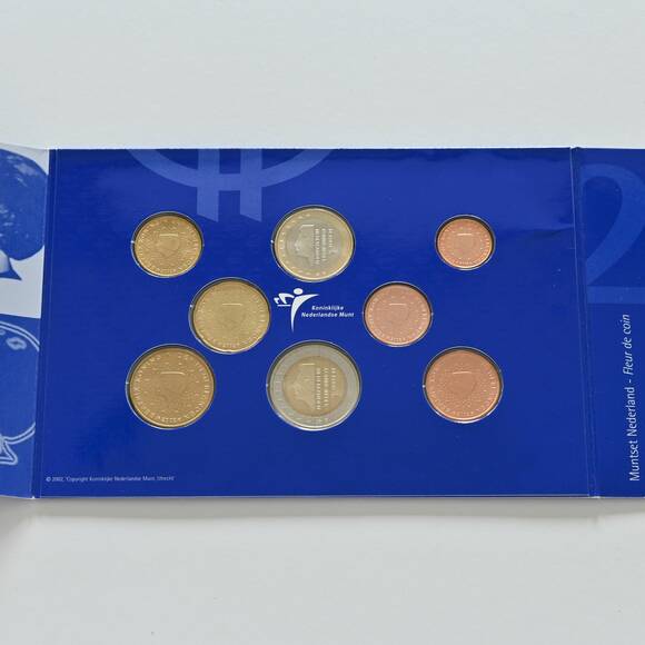 NIEDERLANDE 2002 offizieller Kursmünzsatz Fleur de Coin