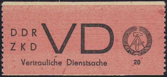 DDR-Dienst MiNr. D 1 A
