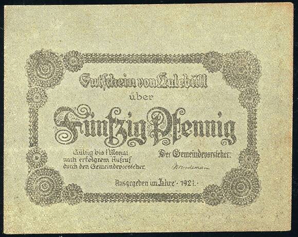 Halebüll 1921 Gemeinde 505.1 50 Pfg.