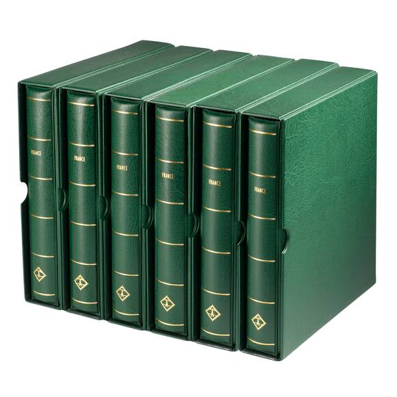 Leuchtturm LEUCHTTURM SF-Vordruckalbum Frankreich 1849-2021, inkl. Schutzkassette, grün