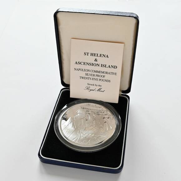 SANKT HELENA UND ASCENSION 25 Pounds Silber 1986 Napoleon Bonaparte