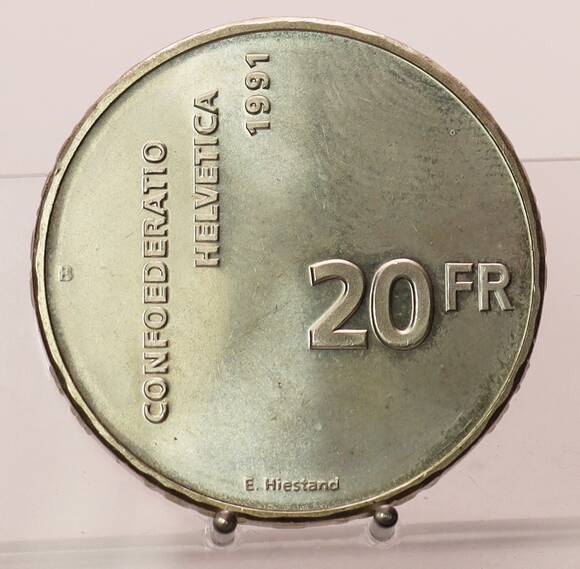 SCHWEIZ 20 Franken 1991 700 Jahre Eidgenossenschaft