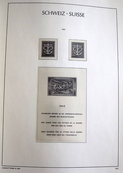 Leuchtturm LEUCHTTURM gebrauchtes Vordruck-Album Schweiz 1945-1979