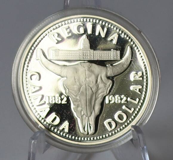 KANADA 1982 1 Silberdollar 100 Jahre Stadt Regina