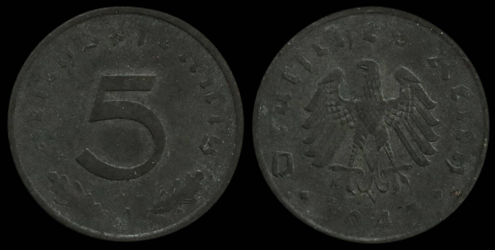ALLIIERTE BESATZUNG 5 Reichspfennig 1947 A, Jaeger 374