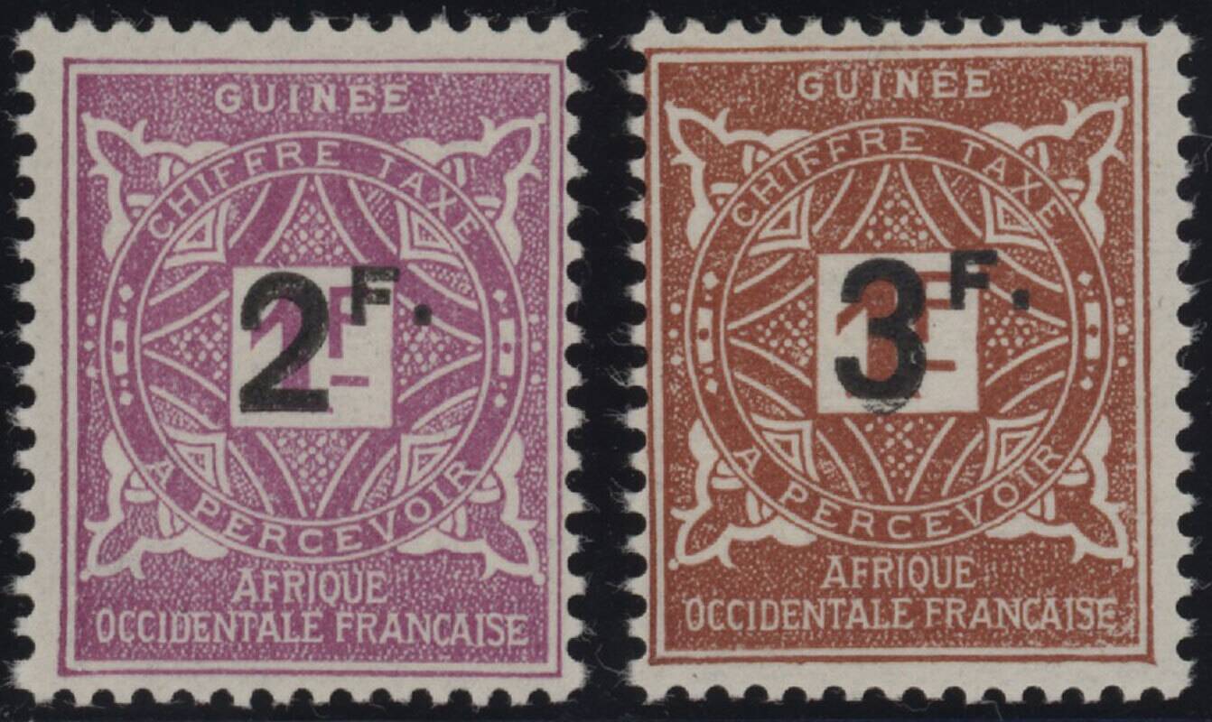 FRANZÖSISCH-GUINEA 1927 PORTO MiNr. 24-25