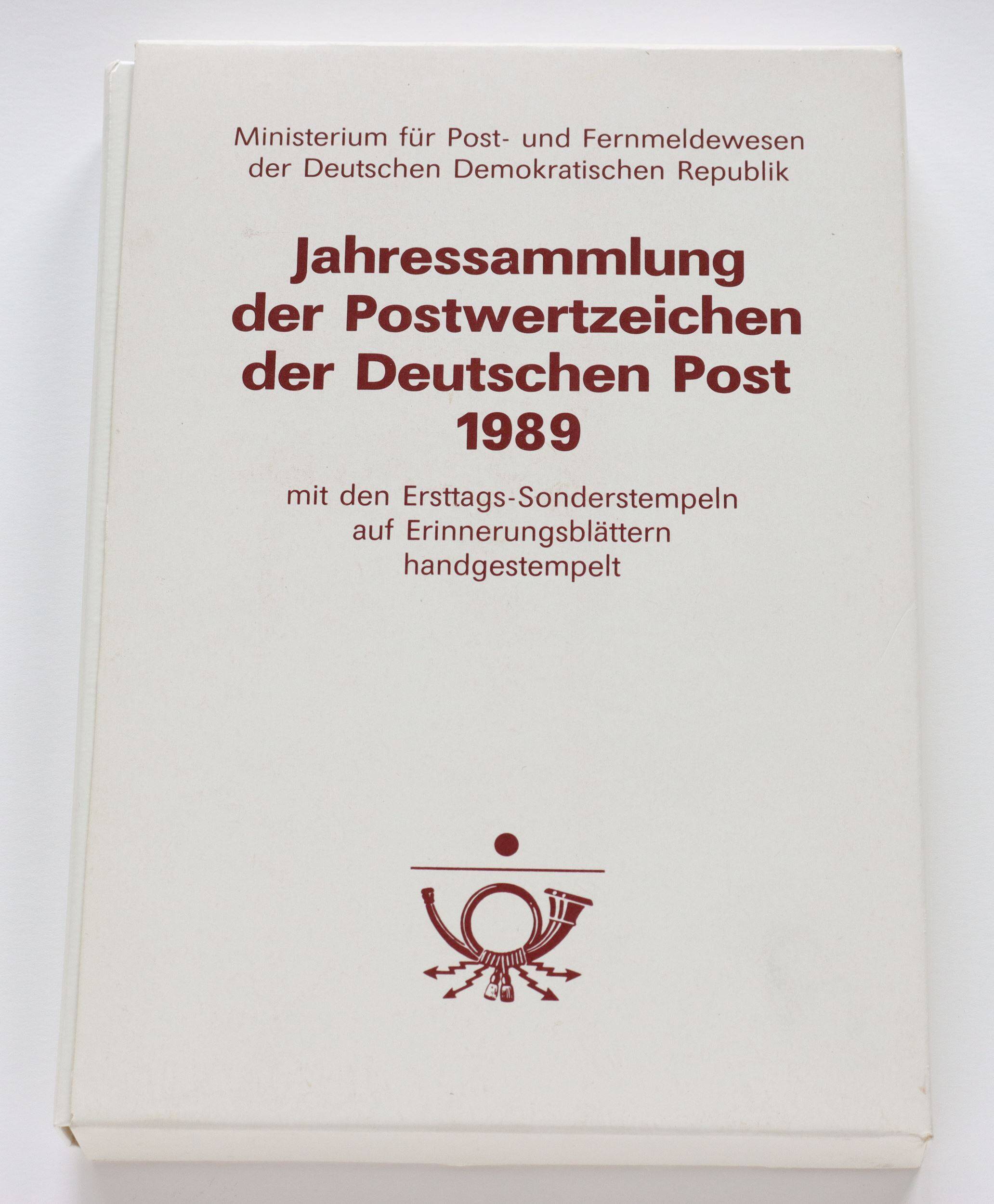 DDR 1989 Ersttagsblatt Jahressammlung