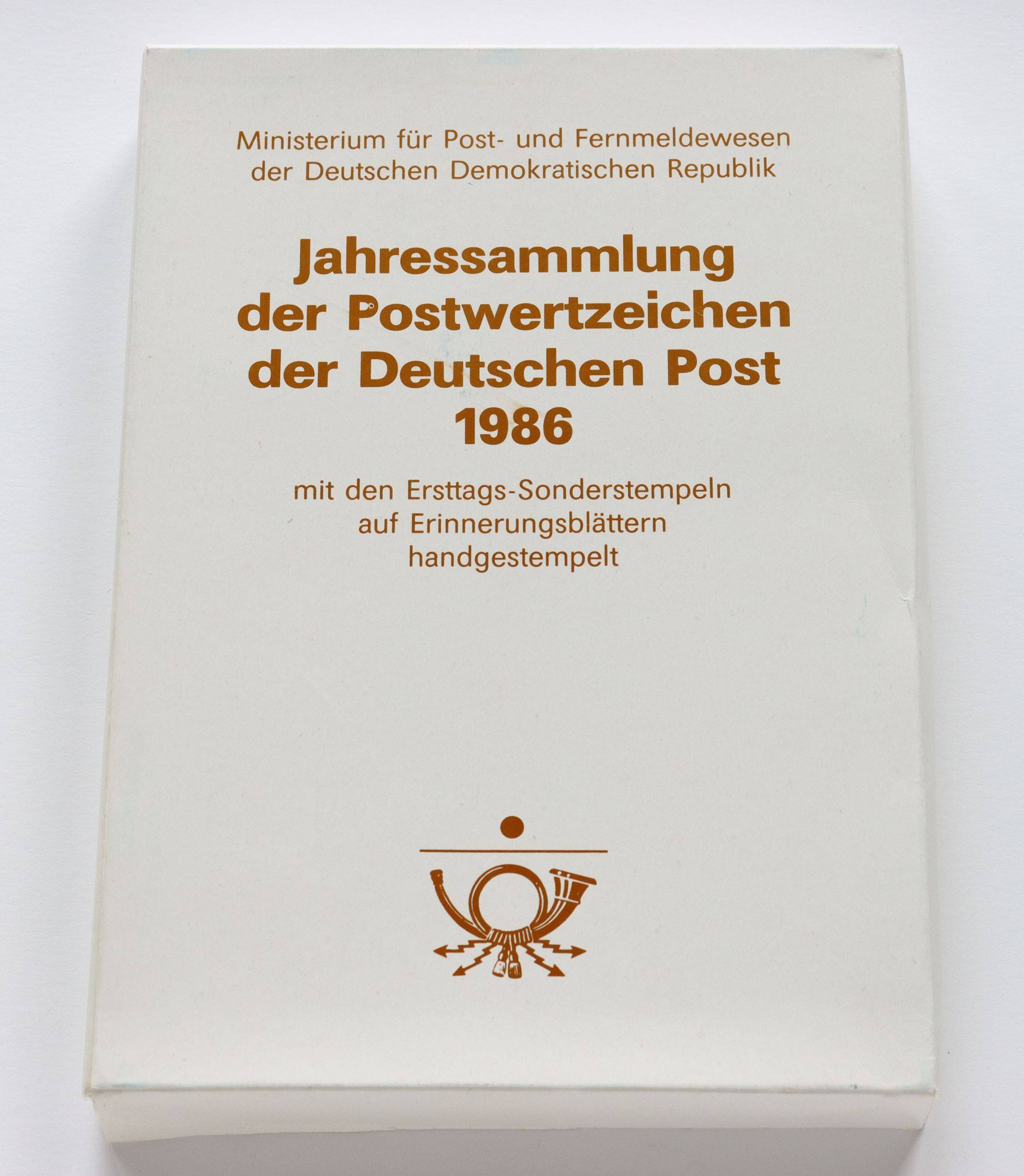DDR 1986 Ersttagsblatt-Jahressammlung