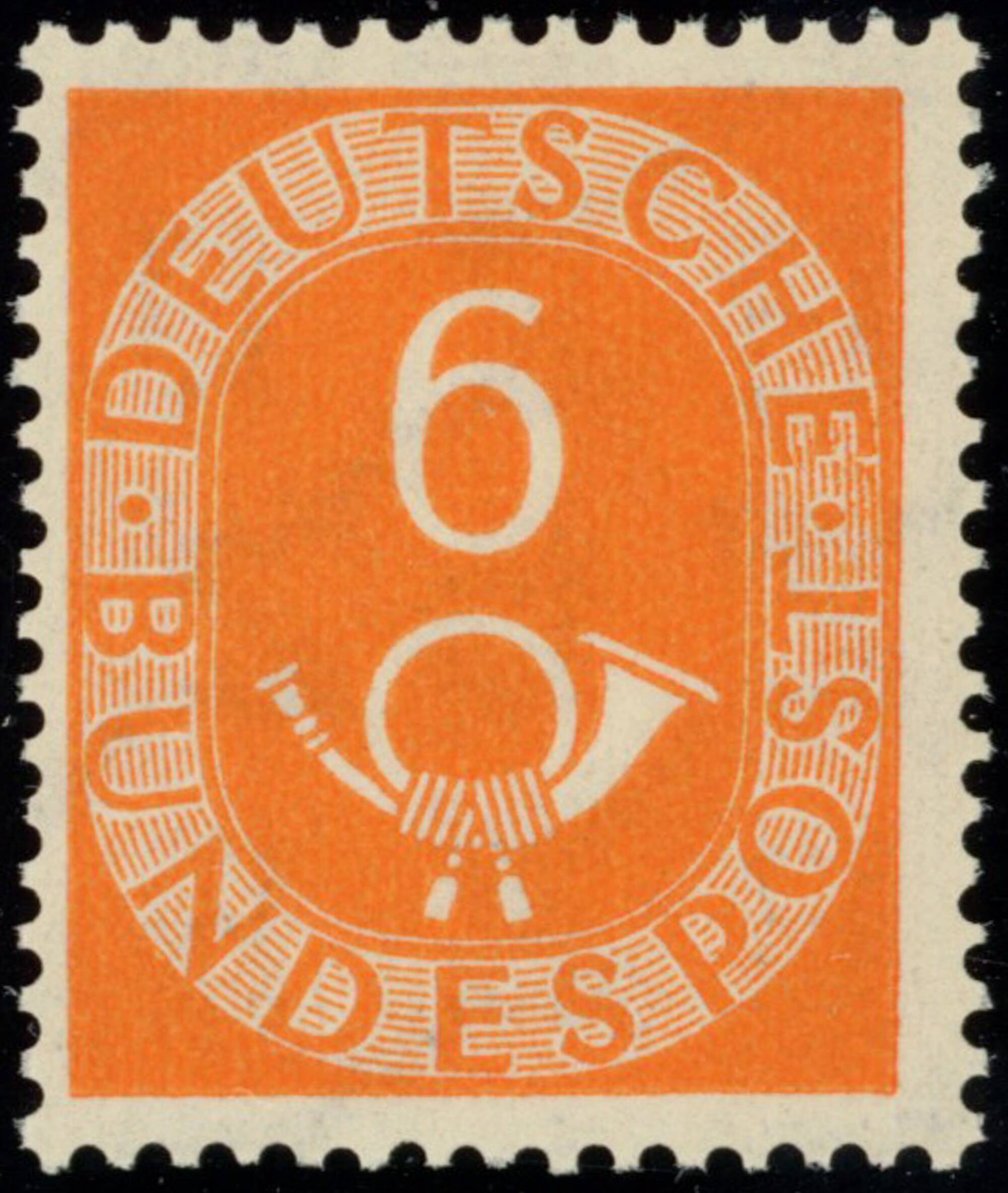 BRD 1951 MiNr. 126 Z kopfstehendes Wasserzeichen