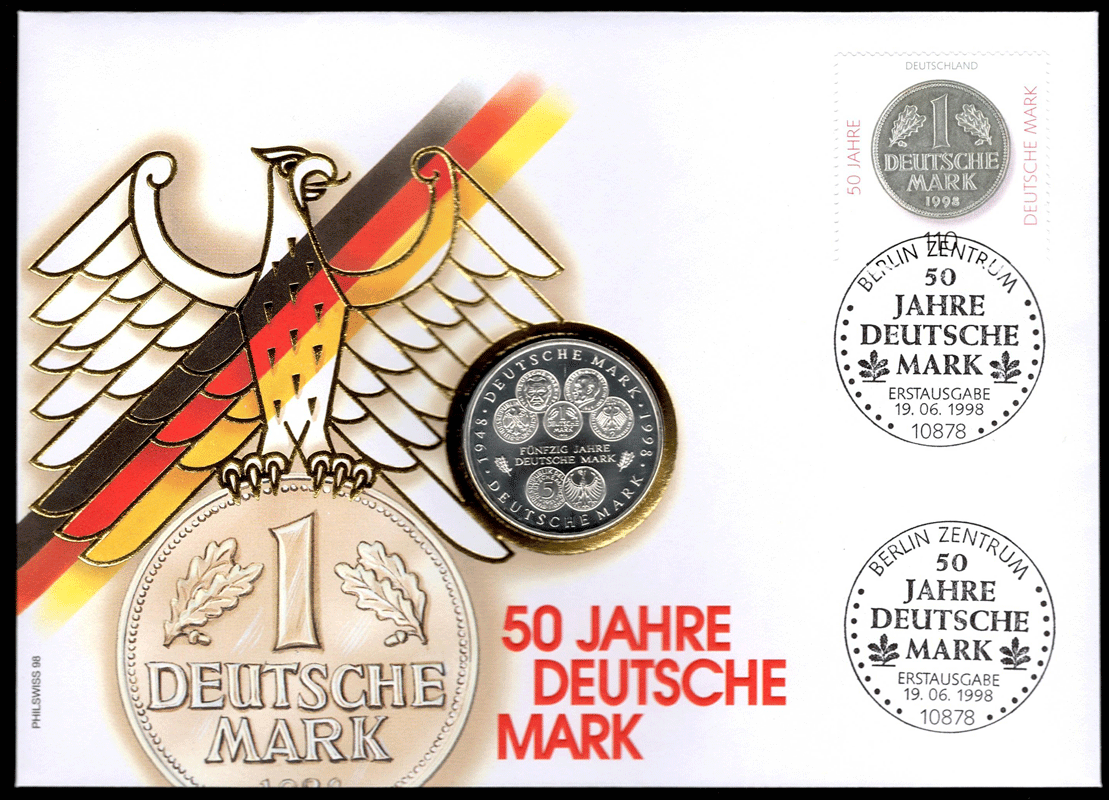BRD 1998/1998 Numisbrief 50 Jahre Deutsche Mark