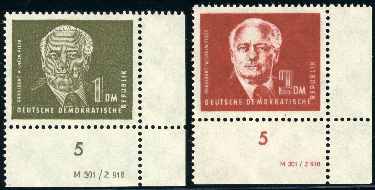 DDR 1950 MiNr. 253 und 254 DV