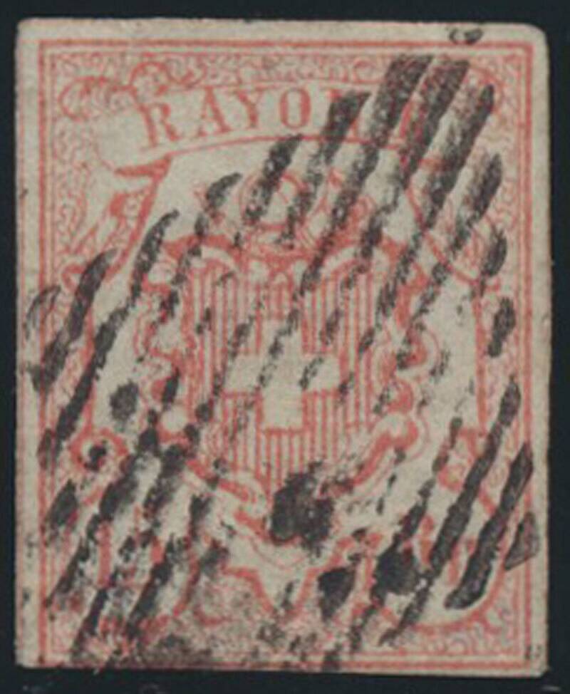 SCHWEIZ 1852 MiNr. 12 a, Rayon III