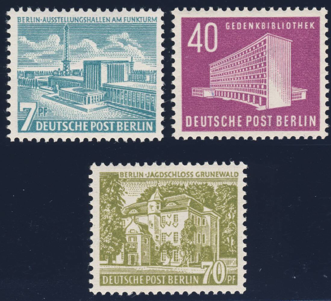 BERLIN 1954, MiNr. 121-123, 121-23