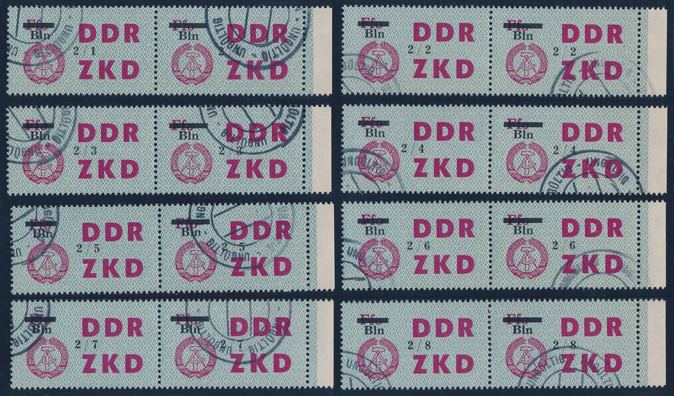  DDR-Dienst MiNr. C 46, C 53 PF I, seltener Plattenfehler