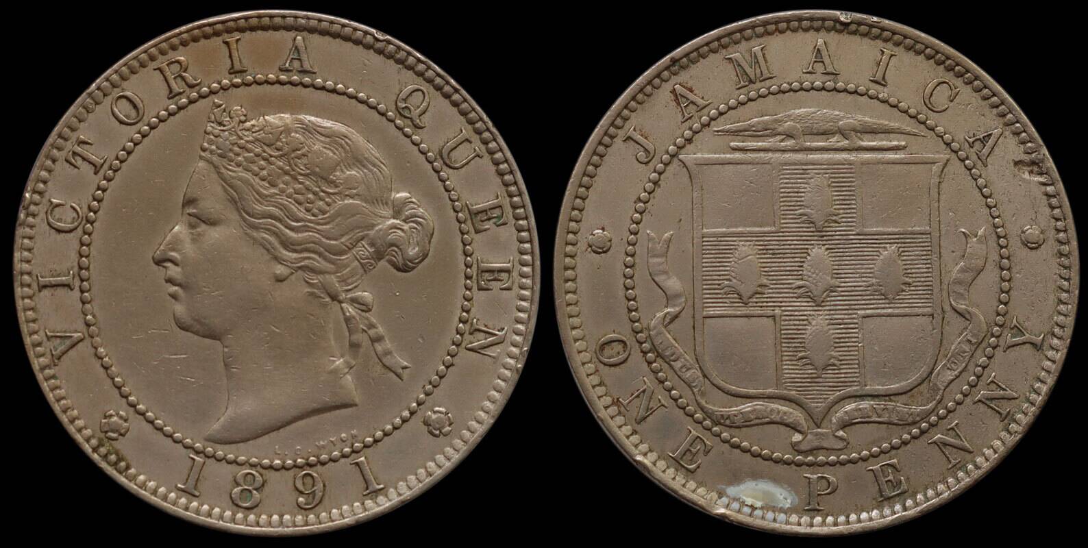 JAMAICA One Penny 1891