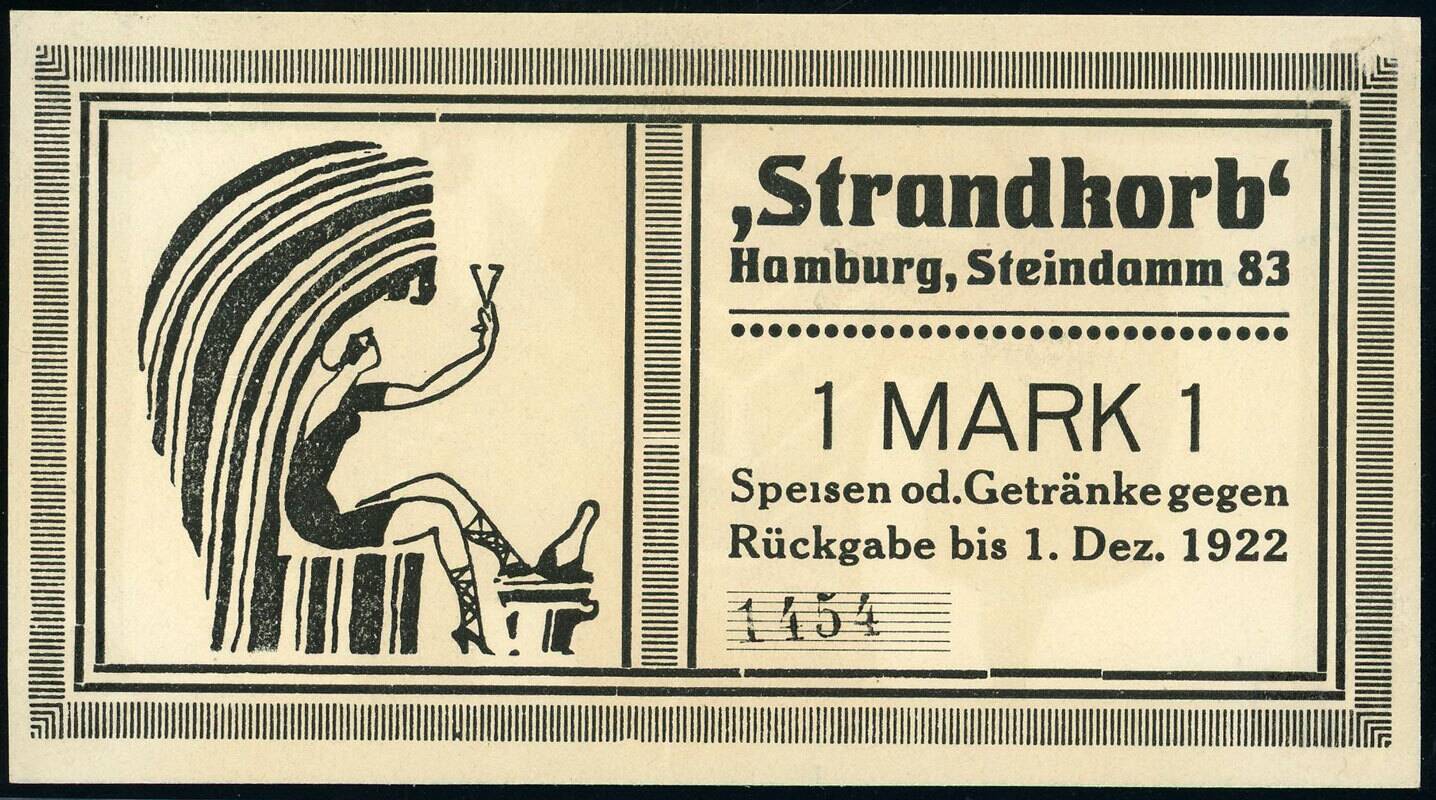 Hamburg o.D. Strandkorb Steindamm 556.2 1 Mark