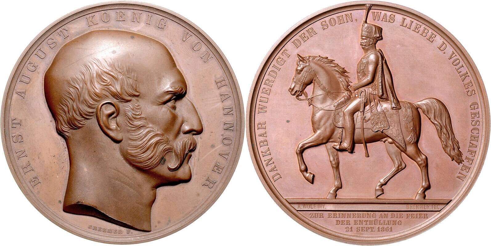 HANNOVER, herrliche Bronzemedaille 1861