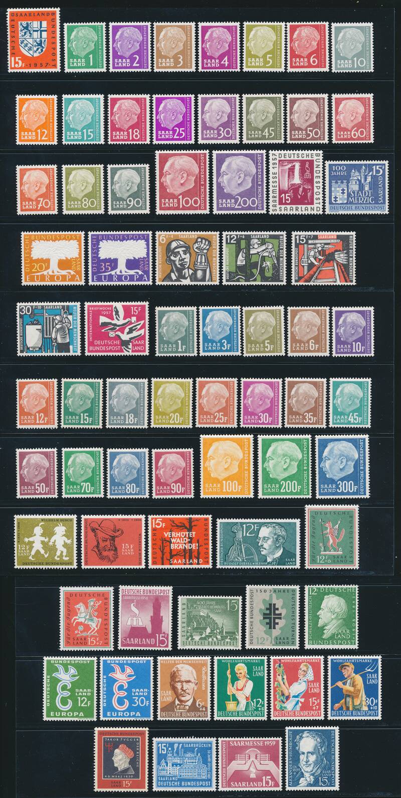 SAARLAND 1957-1959 Jahrgänge komplett