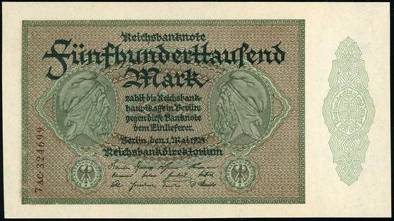 Weimar 500.000 Mark DEU-99 f)