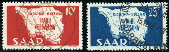 SAARLAND 1948 MiNr. 260-261 I