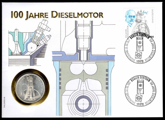 BRD 1997/1997 Numisbrief 100 Jahre Dieselmotor