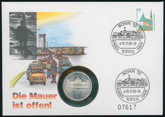 BRD 1971/1989 Numisbrief "Öffnung der Berliner Mauer"