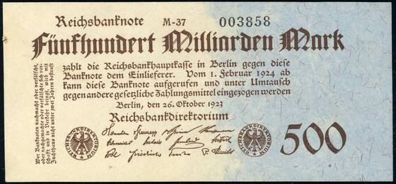 Weimar 500 Mrd. Mark DEU-152 d)