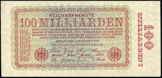 Weimar 100 Mrd. Mark DEU-161 a)