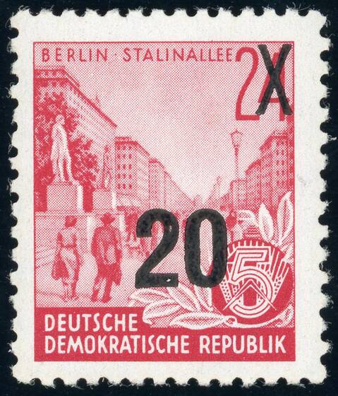 DDR 1954 MiNr. 439 a II g X I