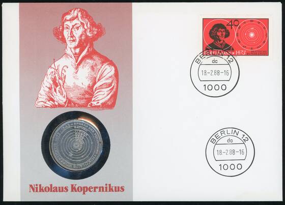 BRD 1973/1988 Numisbrief Nikolaus Kopernikus