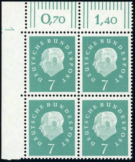 BRD 1959 MiNr. 302 DZ Druckerzeichen 1