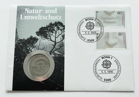 BRD 1982/1986 Numisbrief Natur- und Umweltschutz